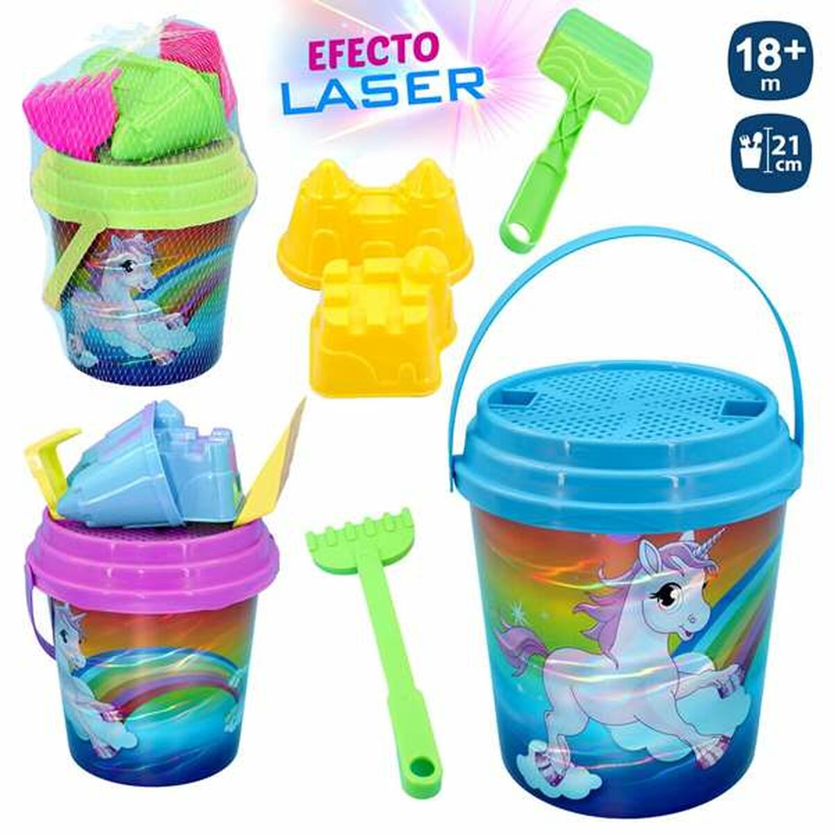 Beach toys set Juinsa Unicorn 21 x 20 cm-1