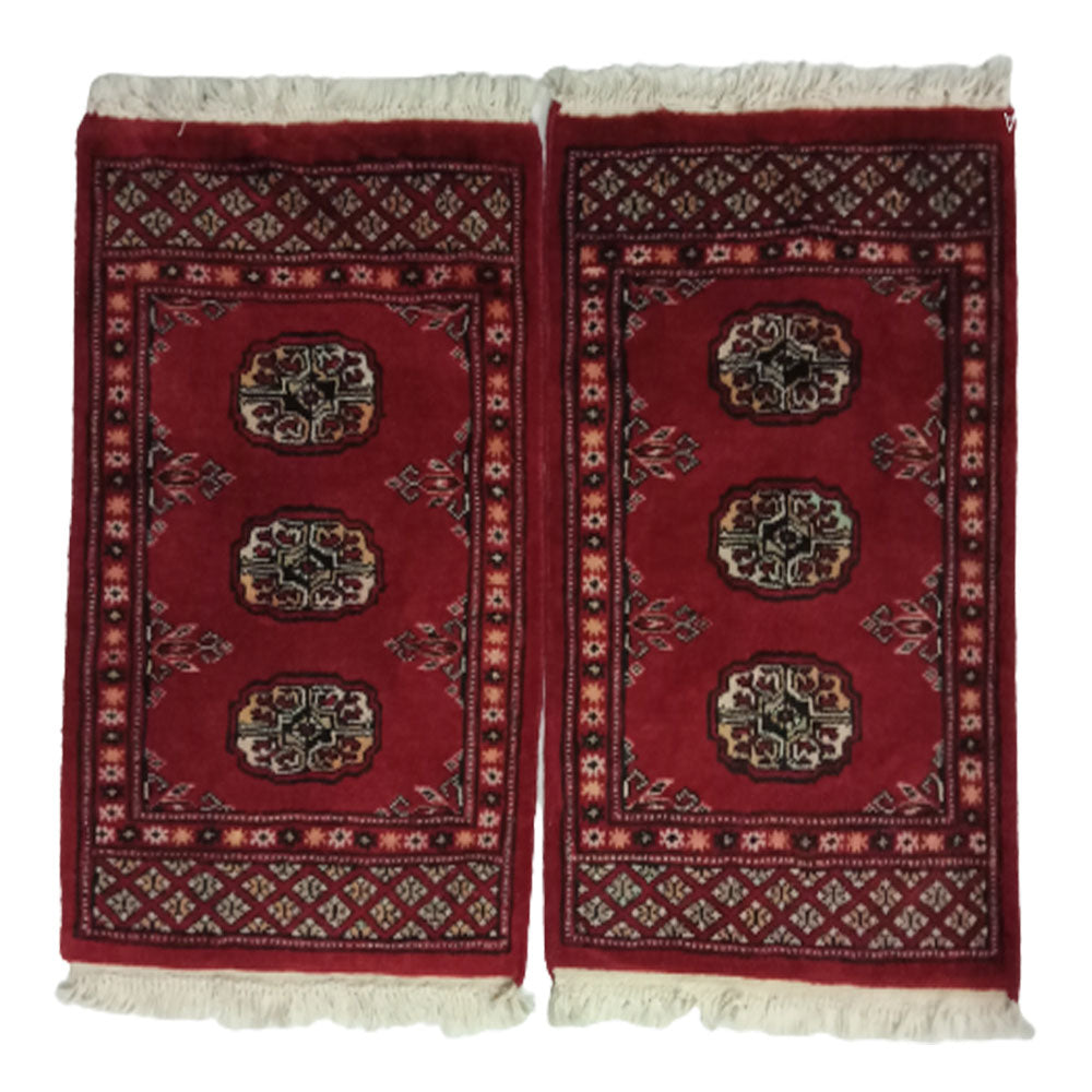 Bokhara Handknotted Cherrywood Woolen Mat-1