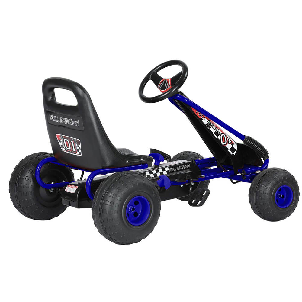 Pedálový dětský gokart, modrý-2