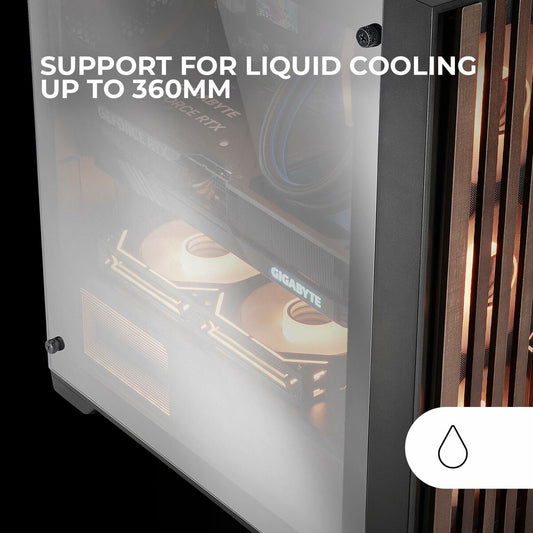 ATX Semi-tower Box Mars Gaming MCWOODDC Black-1