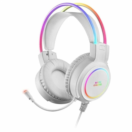 Gaming Earpiece with Microphone Mars Gaming MHRGBW White-0