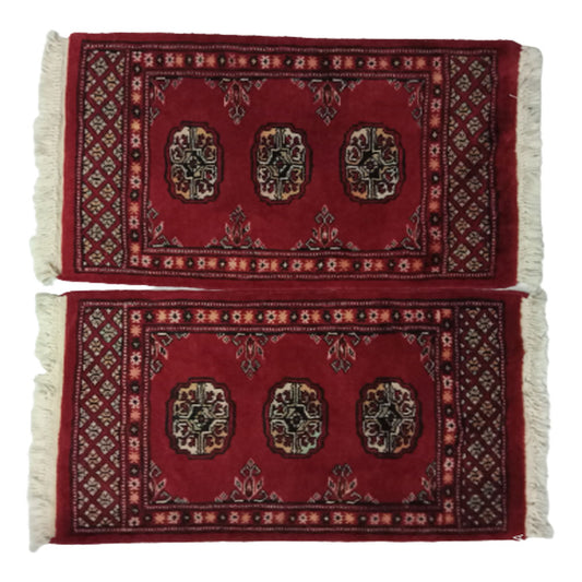 Bokhara Handknotted Cherrywood Woolen Mat-0